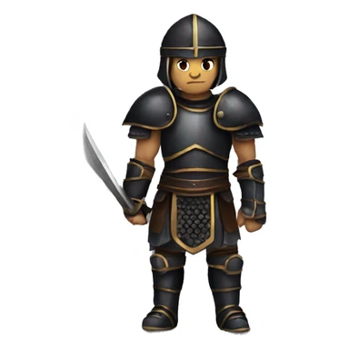 gladiator human in black armor rpg sticker