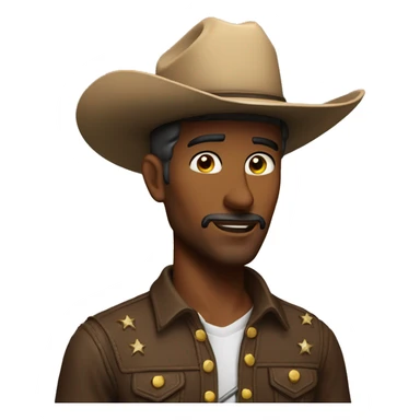 Sultry cowboy sticker