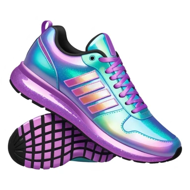 glitter running shoes sticker