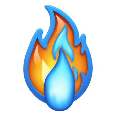 flame with cooling glass sticker
