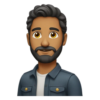 confident man with beard Indian sticker