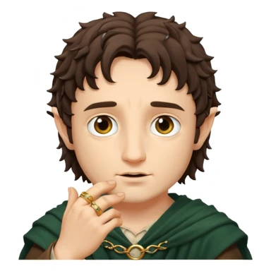 emoji of frodo sticker