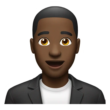 Black man with his tongue out sticker