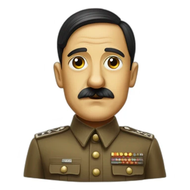 Hitler, realistic, small mustard sticker