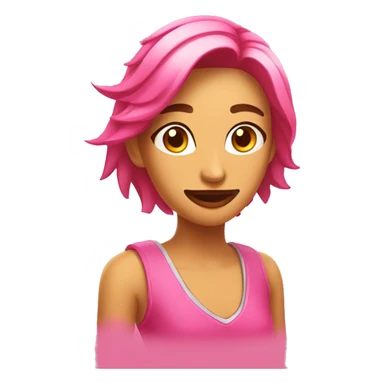 chica escorpión rosa sticker