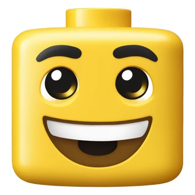 Lego head smiling sticker