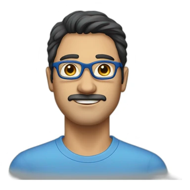 white-40-year-old-man-with-black-hair-parted-in-the-middle-blue-glasses-and-no-beard. sticker
