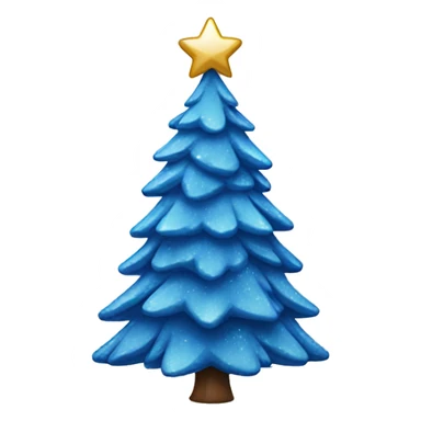 blue christmas tree sticker