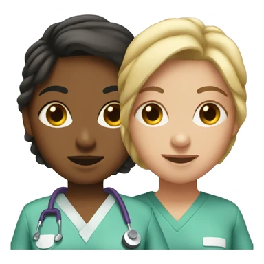 Threes girlsin scrubs  sticker