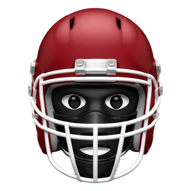college football player helmets dark red  sticker