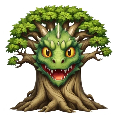 A tree with a dragon's face. sticker