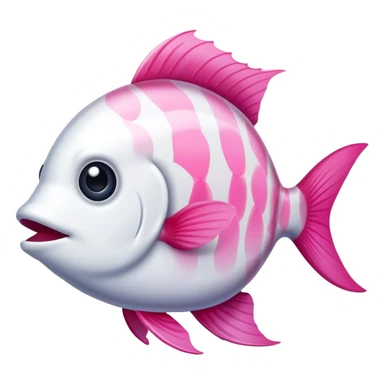 white pink-fish sticker