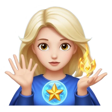 Girl with magic powers  sticker