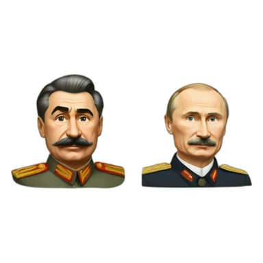 Joseph Stalin And Vladimir putin as a family sticker