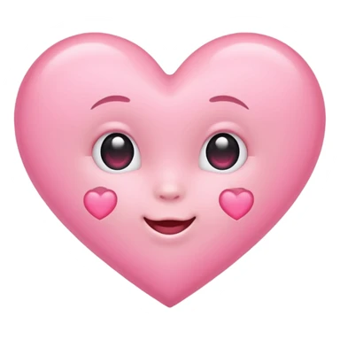 Blush baby pink love heart emoji  sticker