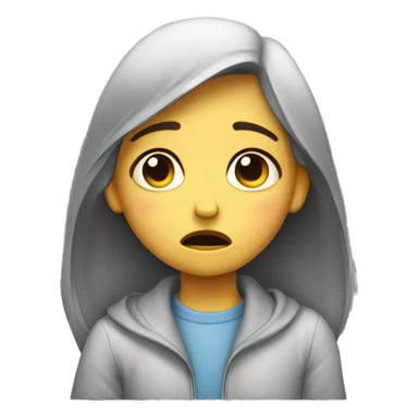 very sad crying girl sticker