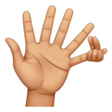 W V as hand signs. sticker