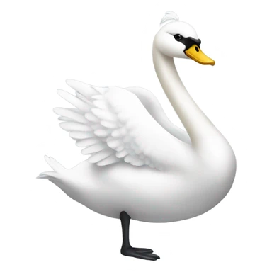 Coquette swan with a Berkin and a martini and a bow sticker