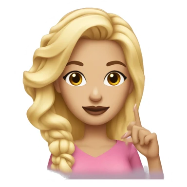 Blonde Nailartist in love  sticker