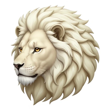 White lion sticker