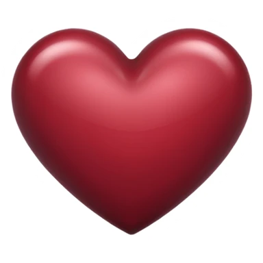 Maroon colour heart sticker