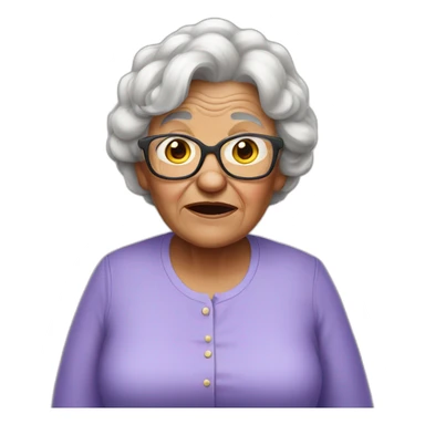 Overpowered grandma sticker