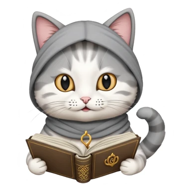 A cat recite quran sticker