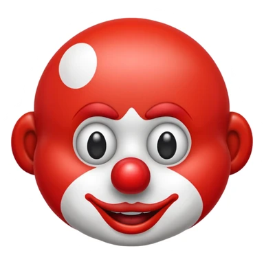 Only red cirque clown nose sticker