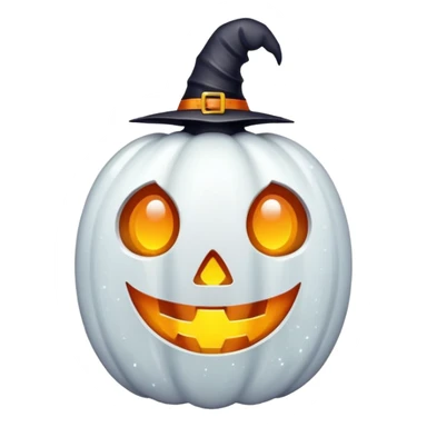 white sparkly halloween object, remove background sticker