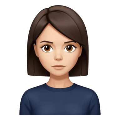 Victoria Beckham circa 1997 with short, dark brown, bob haircut sticker