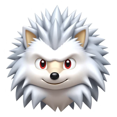 Silver the hedgehog with white fur sticker