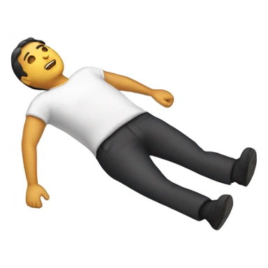 Laying flat on the ground  sticker