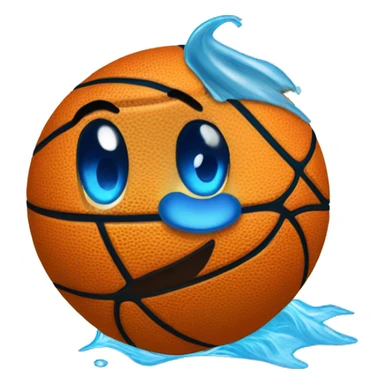 Basketball, Ocean blue eyes, golden retrevier sticker