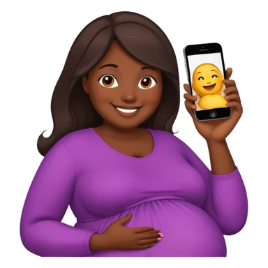 Plus sized dark skinned pregnant woman  sticker