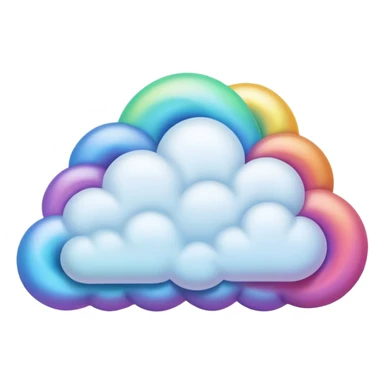 swirling colorful dream cloud sticker