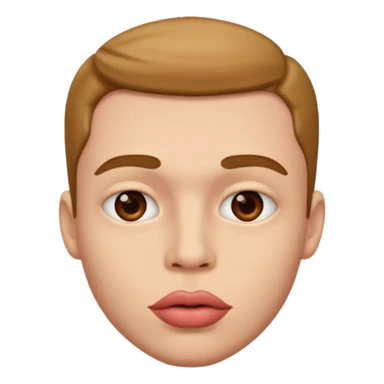 Male with big lips more big  sticker