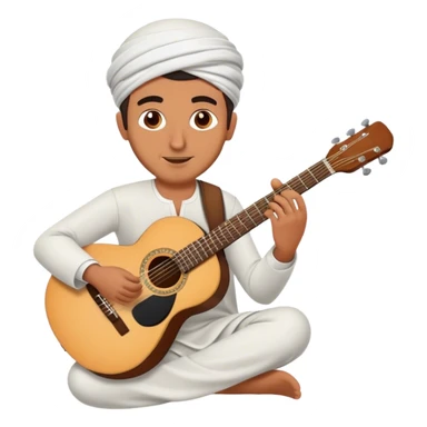 Arabic man playing a guitar  sticker