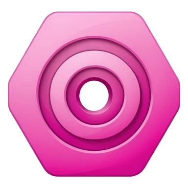 pink spiral hexagon  sticker