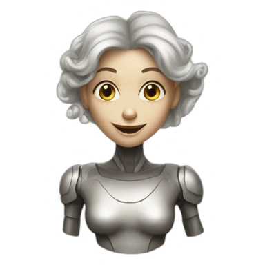 Alien fille bolonde rire sticker