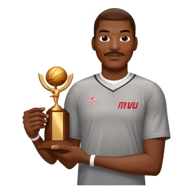 Hakeem olajuwon holding his mvp award   sticker