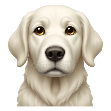 Sad white retriever sticker