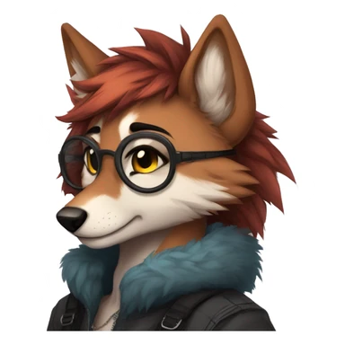 Edgy modern anthro furry by Falvie, LiLaiRa, AngieWolf sticker