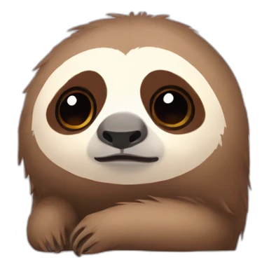 super sad crying cute sloth sticker
