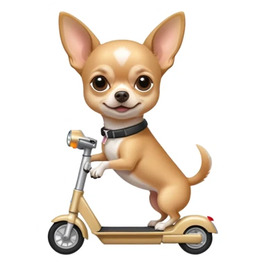 Chihauha auf e Scooter sticker