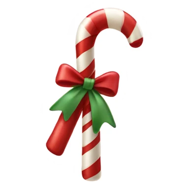 Candy cane with bow sticker
