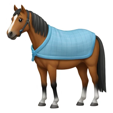 Horse with stable blanket sticker
