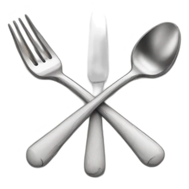 bone handled fork knife spoon sticker