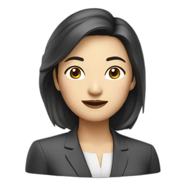 female asian CEO of an IT company sticker