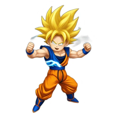Riniel as a Super Saiyan Goku sticker