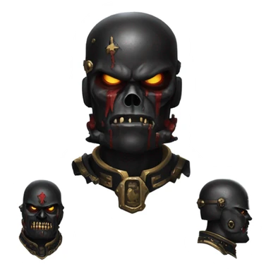 Warhammer 40K chaos space marine head, black legion sticker